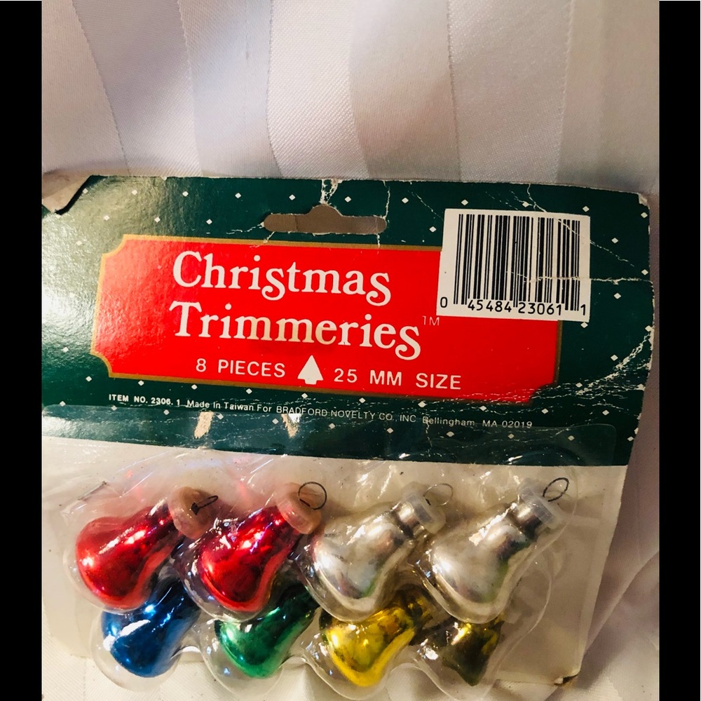 7 mini bell ornaments